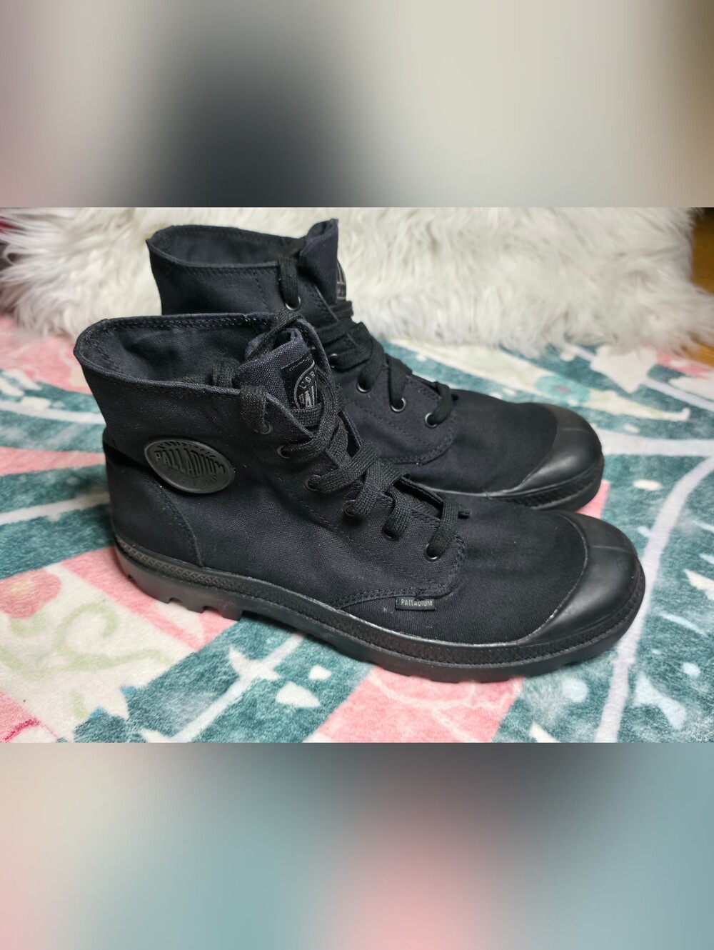 Palladium Black Canvas High-Top Men’s Boots